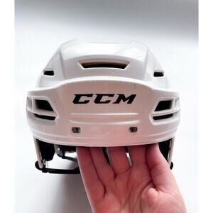 White CCM Youth Ice Hockey Helmet Tacks 310 Size M